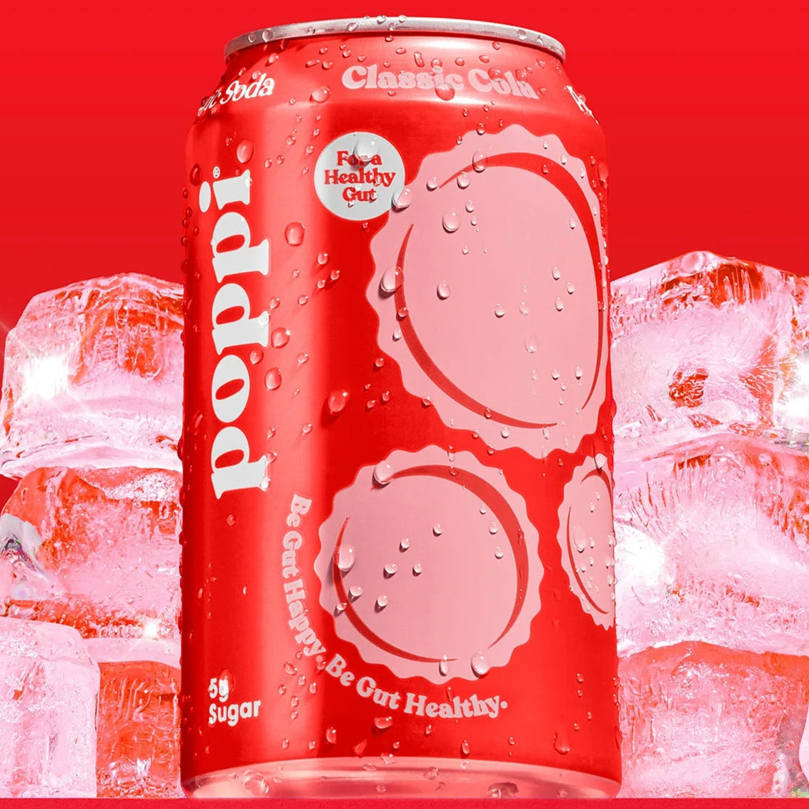 Poppi Classic Cola – Low-Sugar, Healthy Soda (355ml)