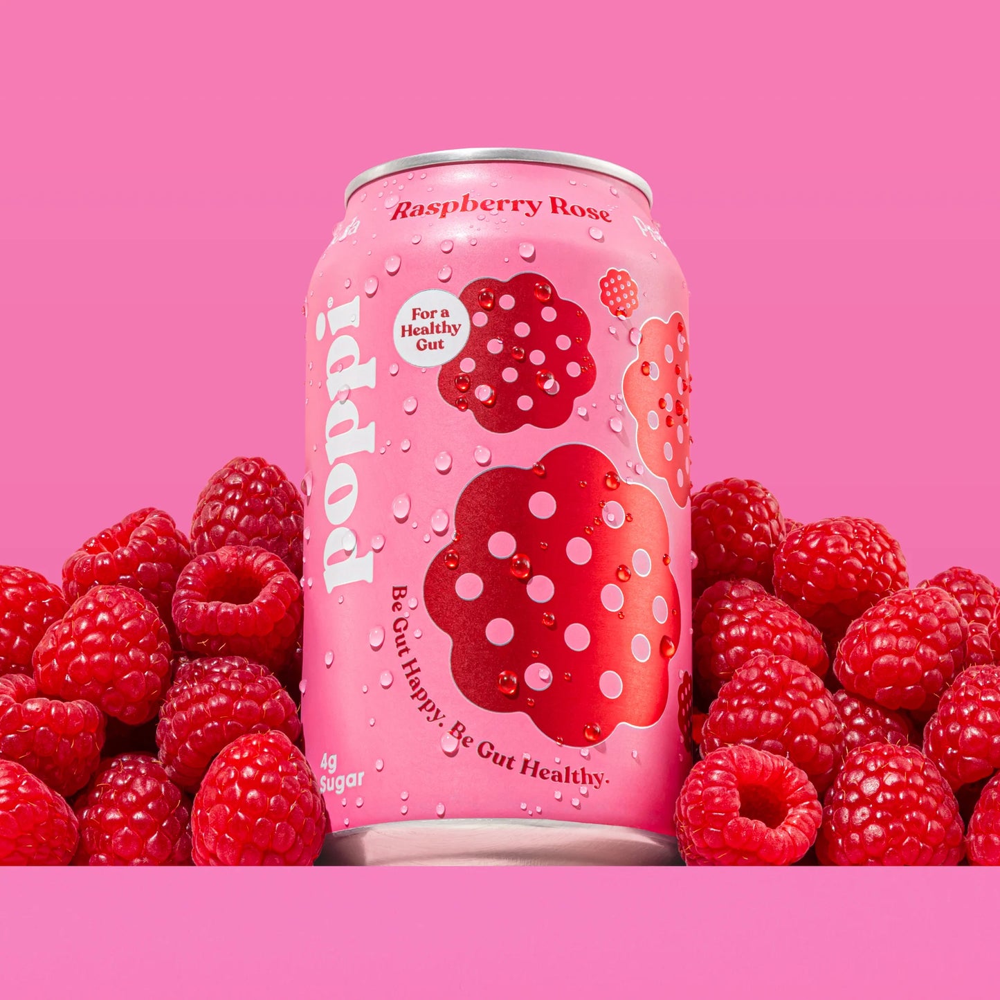 Poppi Raspberry Rose – Low-Sugar, Healthy Soda (355ml)