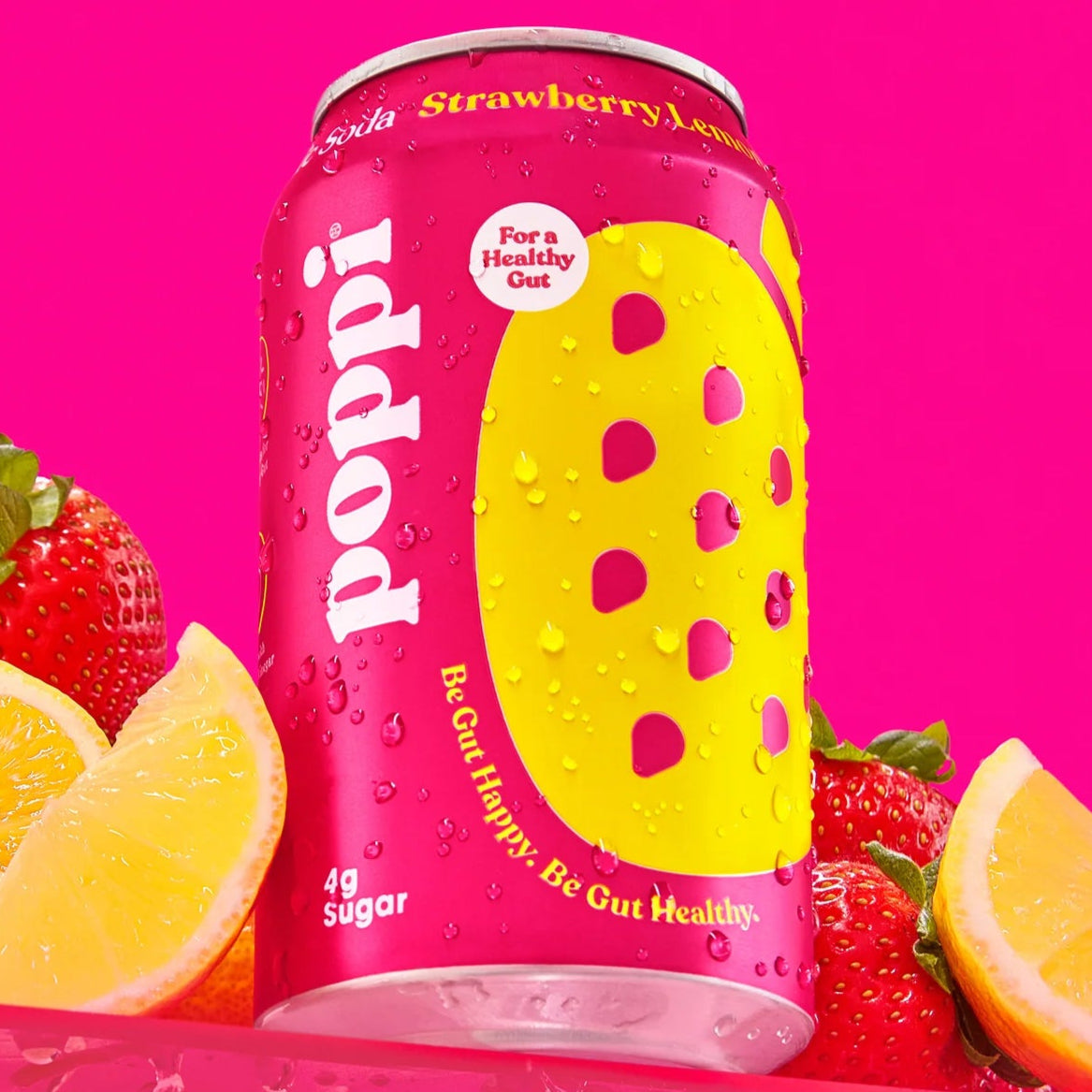oppi Strawberry Lemon – Low-Sugar, Healthy Soda (355ml)