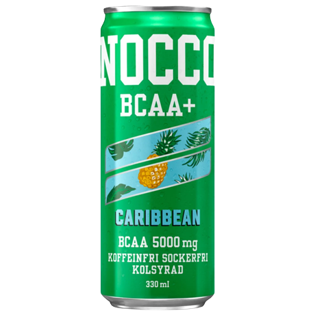 Nocco Bcaa+ Caribbean Caffeine Free, Sugar Free & Carbonated 330 ml - 4 Piece Pack