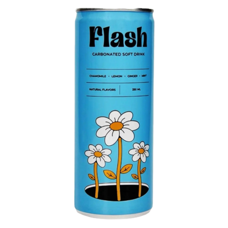 Flash Carbonated Soft Drink - Chamomile, Lemon, Ginger, Mint, 250ml x 12