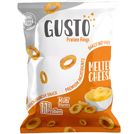GUSTO Protein Rings Melted Cheese – High-Protein, Low-Carb Snack (60g)