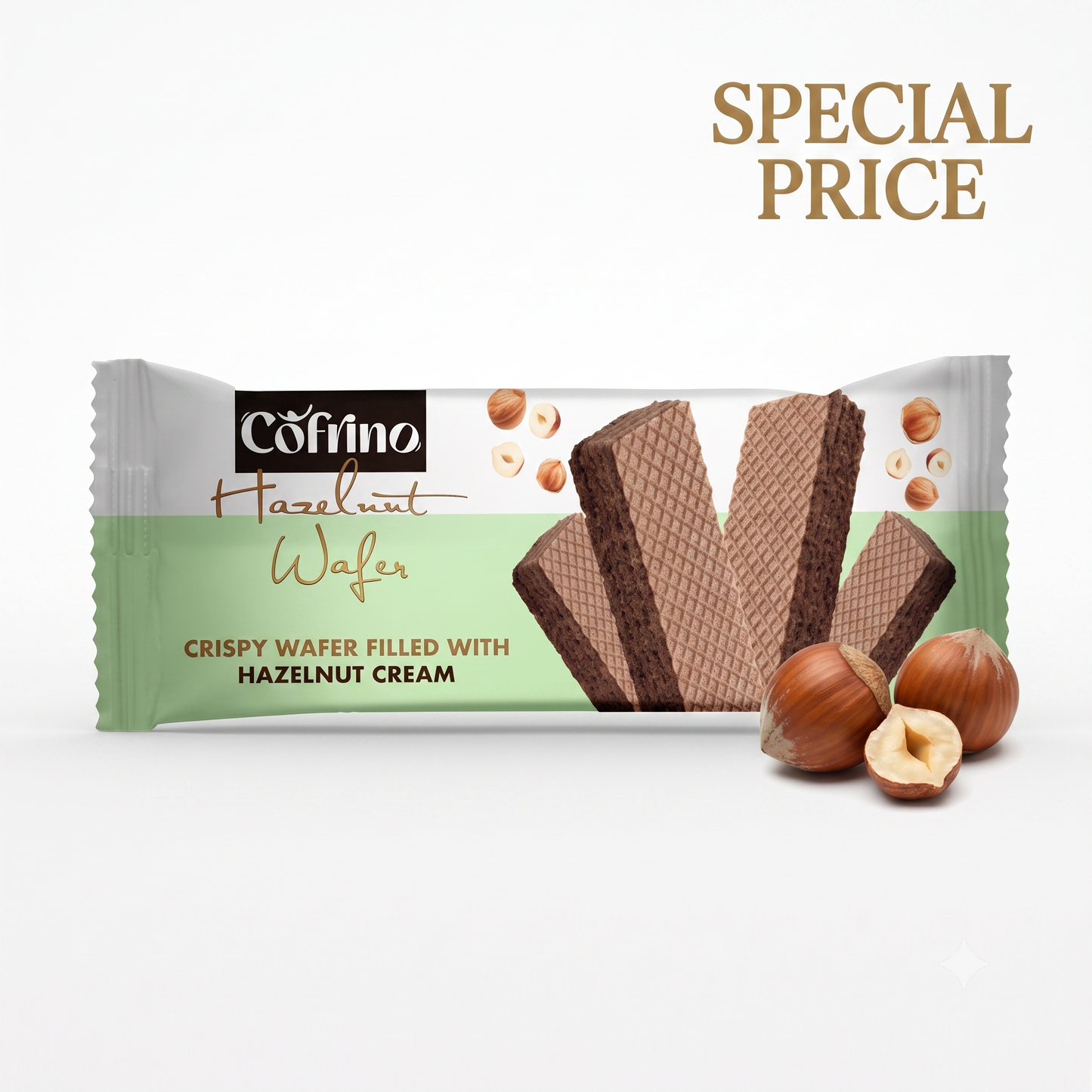 Cofrino Hazelnut Wafer 25 Grams -12 Piece Pack