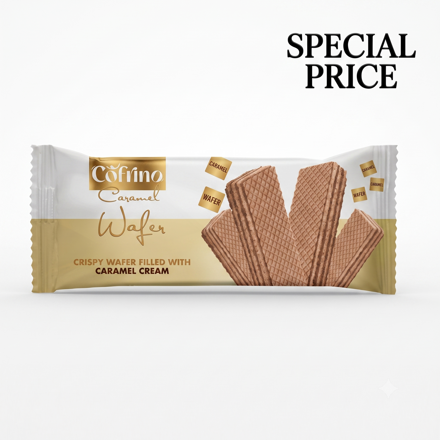 Cofrino Caramel Wafer 25 Grams - 12 Piece Pack