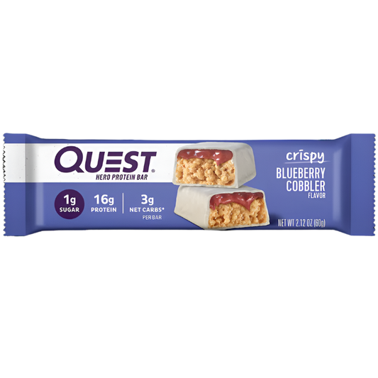Quest Hero Blueberry Cobbler Protein Bar – Limited Edition Flavor (12x60g)

