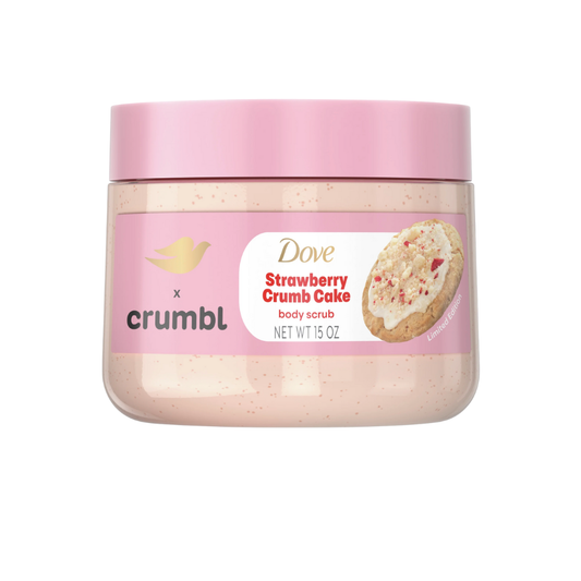 Dovex Crumbl Strawberry Comb Cake 15 ounce Body Scrub