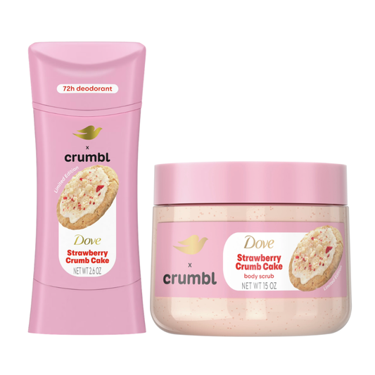 Dove x Crumbl Strawberry Crumb Cake Set