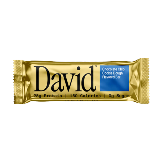 DAVID Protein Bar Chocolate Chip Dough Flavored 1x12